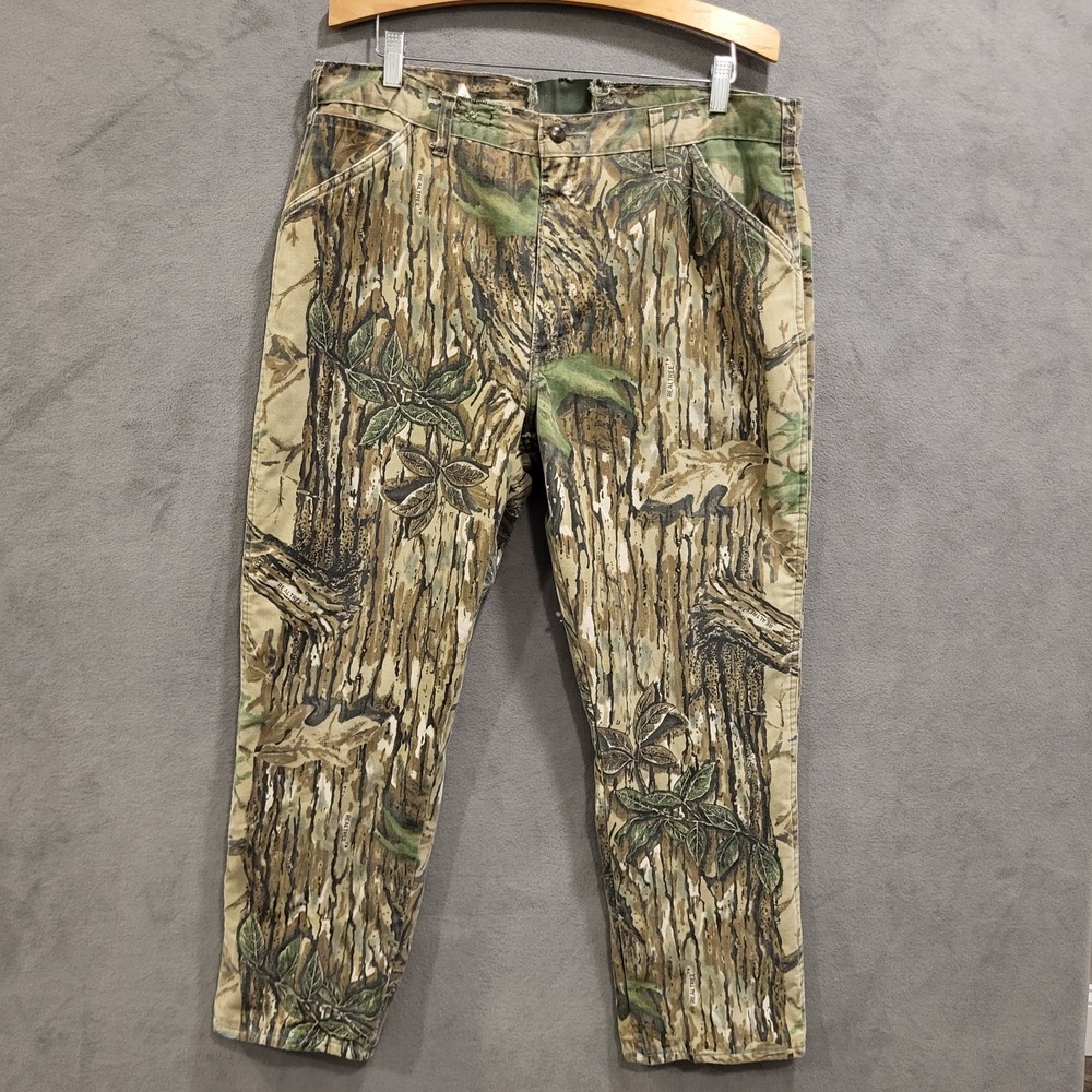 Vintage Duxbak  Realtree Camo Pants‎ Mens 38x32 Faded Thinsulate Lined USA
